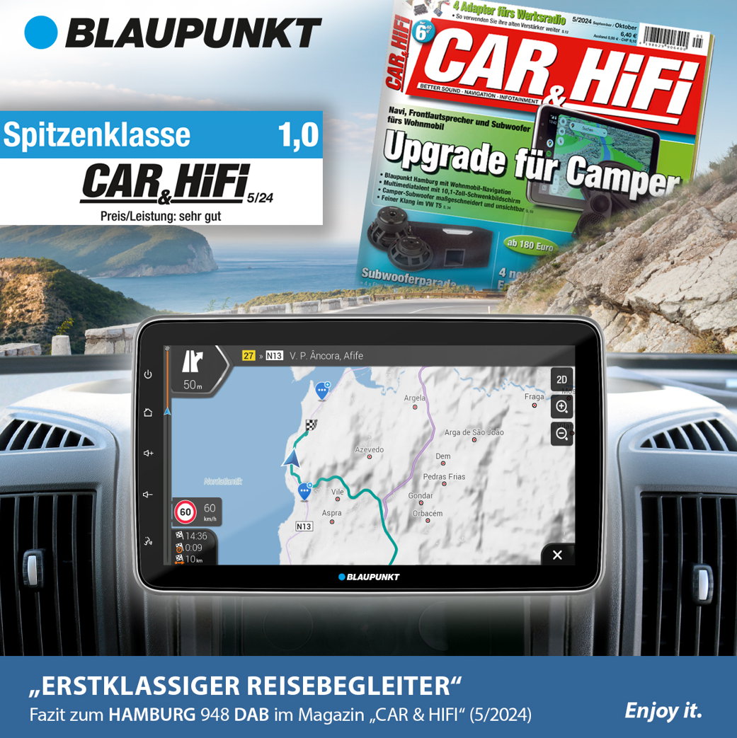 Blaupunkt Hamburg 948 Autoradio Universal 1DIN mit Camper-Navigation und DSP – Bild 11