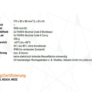LTE/WLAN 2x2 Dachantenne - Kabel zentral für CamperNet Evo oder Baugleiche – CN2-2×2-Z-7