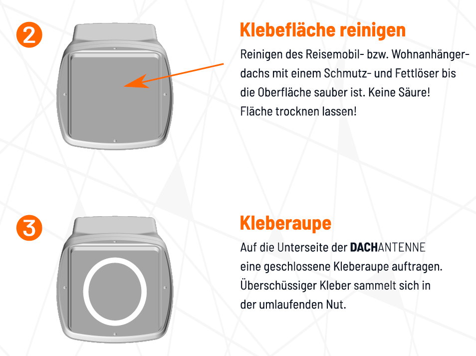 LTE/WLAN 4x4 Dachantenne - Kabel seitlich für CamperNet Pro oder Baugleiche – CN2-4×4-S-14