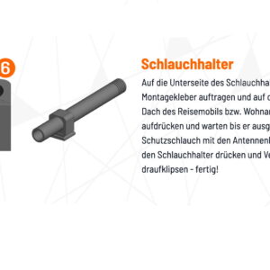 LTE/WLAN 4x4 Dachantenne - Kabel seitlich für CamperNet Pro oder Baugleiche – CN2-4×4-S-17