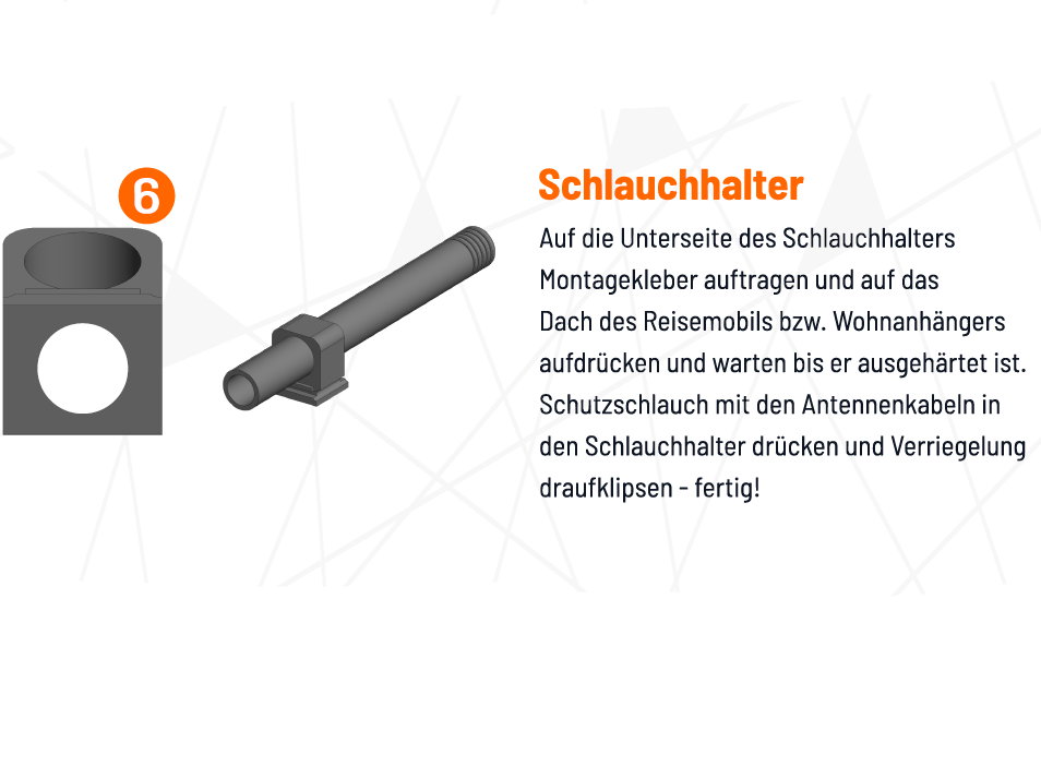 LTE/WLAN 4x4 Dachantenne - Kabel seitlich für CamperNet Pro oder Baugleiche – CN2-4×4-S-17