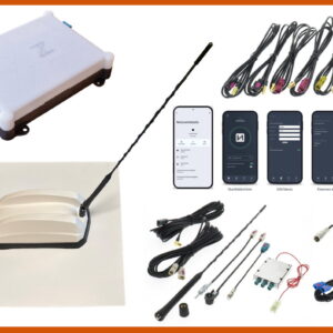CamperNet Pro und Antenne ANT615 weiß (UKW/DAB+) mit 1,5m Kabelsatz und Träger