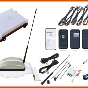CamperNet Pro und Antenne ANT615 weiß (UKW/DAB+) mit 1,5m Kabelsatz und Träger