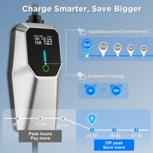 Alternative view of Junsun EV-Ladegerät Typ 2 Elektrofahrzeug-Ladekabel Schuko 3,5KW CEE Blau 7,4KW CEE Rot 11KW 16A 32A Dreiphasige Tragbare EVSE Wallbox-Ladestation für EU-Stecker