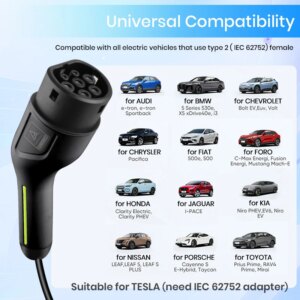 Alternative view of Junsun ev Ladegerät Typ 2 3,5 kW einphasiges Ladegerät Wallbox 3,5 kW Typ 2 für Tesla Kia Dacia Renault Nissan VW Hyundai
