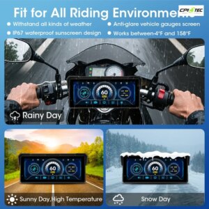 jansite MT58 Motorrad Monitor 8,1 Zoll IP67 wasserdicht 1005009384264116 – Bild 6