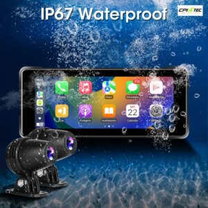JMCQ 6.86 DVR Motorrad Monitor IP67 wasserdicht GPS Navigation Dual Bluetooth – Bild 5