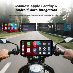 Neelyke 6-Zoll-Motorrad-Smart-Display –kabelloses CarPlay und Android Auto |Bluetooth Sprachsteuerung |IP67 wasserdicht | HD-Touchscreen | – Bild 5