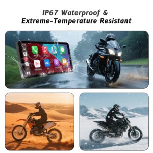 Alternative view of Neelyke 6-Zoll-Motorrad-Smart-Display –kabelloses CarPlay und Android Auto |Bluetooth Sprachsteuerung |IP67 wasserdicht | HD-Touchscreen |