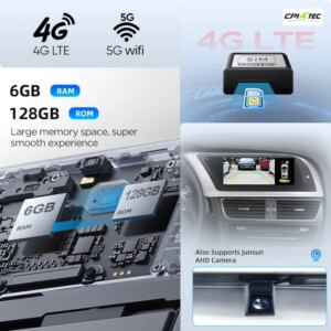 Junsun 1005007474761921 Autoradio Audi A4 B8 2009-2016 Bluetooth Wireless – Bild 6