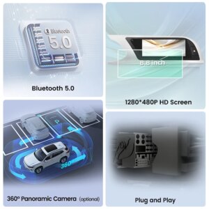 8,8 Zoll Bluetooth Wireless CarPlay Android Auto Autoradio für Audi A4 A4L B8 2009-2016 8-Kern 4G WiFi Stereo Multimedia Player – Bild 3