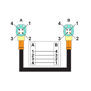 AMPIRE Kabel HSD Buchse runtergewinkelt auf HSD Buchse runtergewinkelt 75cm