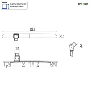 AMPIRE KAX-T6-H Rückfahrkamera Volkswagen T6/T6.1 Heckklappe AHD 1080P 25F – Bild 3