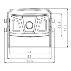 AMPIRE Kamera (AHD), 125°, IP69K, Heckeinbau, 10m Kabel – Bild 3
