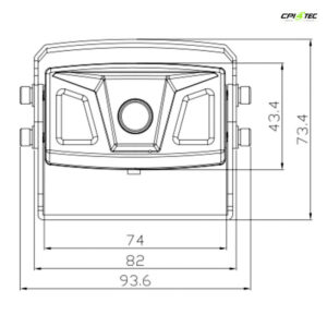 AMPIRE KVA300 AHD Kamera Heckeinbau IP69K wasserdicht 125° Blickwinkel 10m Kabel – Bild 3