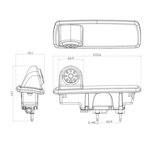 _AMPIRE Kamera (AHD), Opel Vivaro B, Renault Trafic, Nissan NV300, Fiat Talento – Bild 3