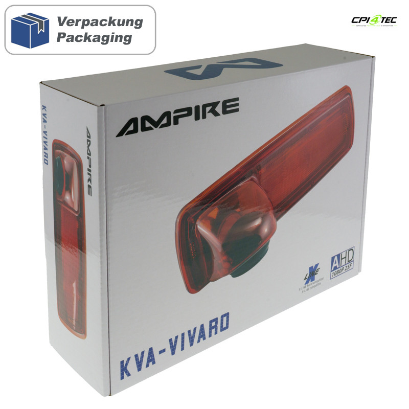 AMPIRE KVA-VIVARO Rückfahrkamera Opel Vivaro B Renault Trafic Nissan NV300 Fiat – Bild 9