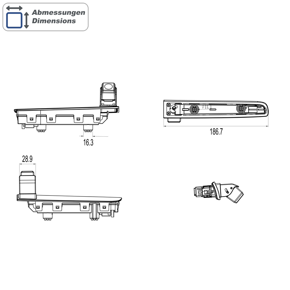 _AMPIRE Kamera (AHD), für Volkswagen T5 und T6 / T6.1 mit Flügeltüren bis MJ 2021 – Bild 3