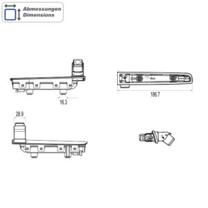 _AMPIRE Kamera (CVBS 30F), für Volkswagen T5 und T6 / T6.1 mit Flügeltüren bis MJ2021 – Bild 3