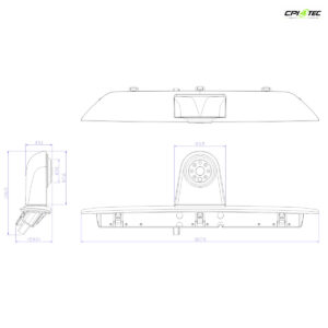 AMPIRE KVX-TRANSIT Rückfahrkamera FORD Transit 7. Gen. Dach H2 2014-2019 – Bild 4