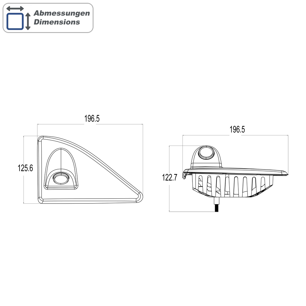 AMPIRE Kamera (CVBS), Opel Movano B, Renault Master und Nissan NV400 – Bild 3