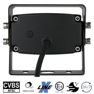 AMPIRE Kamera (CVBS), schwarz, 125°, IP69K, Heckeinbau, 10m Kabel – Bild 5
