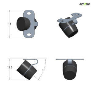 AMPIRE KCX302 Mini Rückfahrkamera CVBS 115° Weitwinkel IP69K wasserdicht – Bild 3