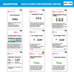 AMPIRE MST-1 Multifunktions Lautsprecher Messgerät Audiotestgerät für Car HiFi – Bild 11