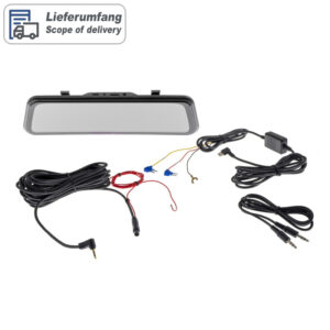 Alternative view of AMPIRE Smartphone-Spiegelmonitor 22.9cm (9") mit Dashcam & RFK-Eingang (AHD)