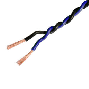 AMPIRE Verdrilltes Kabel BLAU/SCHWARZ 1,5mm², 60m Spule, 100% Kupfer