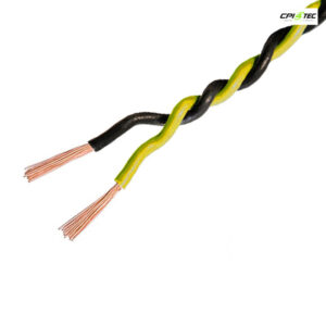 AMPIRE IKV050-GE-150 Verdrilltes Kabel GELB/SCHWARZ 0,5mm² 150m Spule Kupfer