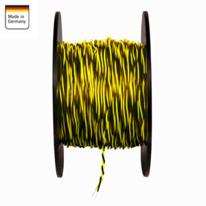 AMPIRE Verdrilltes Kabel GELB/SCHWARZ 0,5mm², 150m Spule, 100% Kupfer