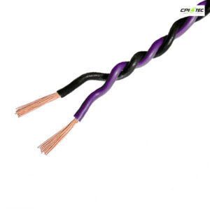 AMPIRE IKV050-VI-150 Kabel Violett/Schwarz 0,5mm² 150m Spule Verdrillt Kupfer