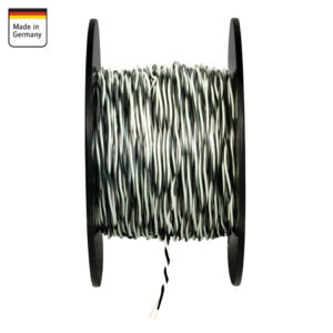 AMPIRE Verdrilltes Kabel WEISS/SCHWARZ 0,5mm², 150m Spule, 100% Kupfer