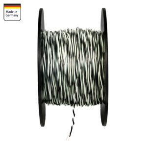AMPIRE Verdrilltes Kabel WEISS/SCHWARZ 0,5mm², 150m Spule, 100% Kupfer