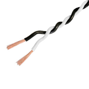 AMPIRE Verdrilltes Kabel WEISS/SCHWARZ 1,5mm², 60m Spule, 100% Kupfer