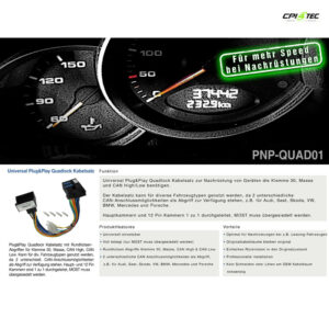 CAS PNP-QUAD01 Quadlock Kabelsatz universell K30 Masse CAN High & CAN Low – Bild 2