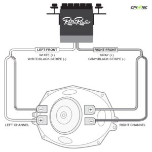 RETROSOUND R-65N DVC-Koaxlautsprecher VW Bus 1955-67 Dual-Voice-Coil Stereo-Mix – Bild 6