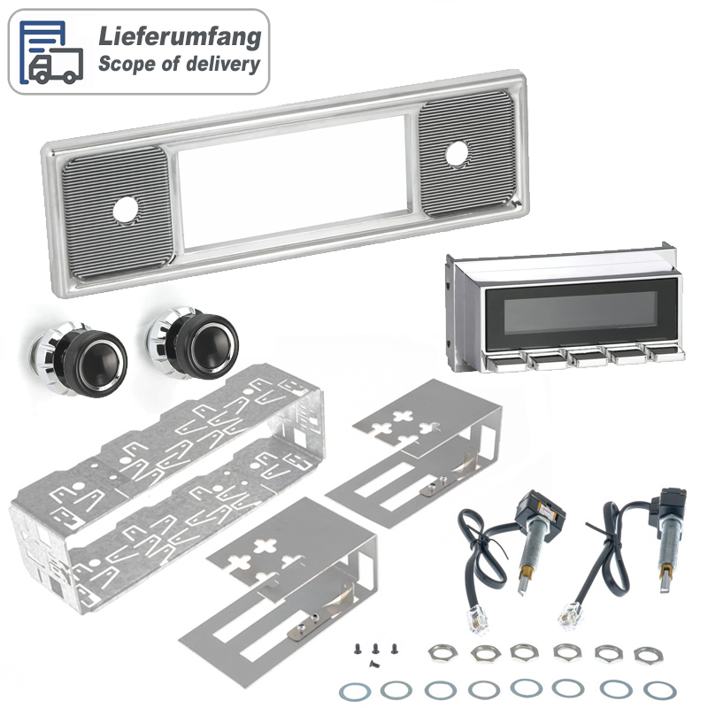 RETROSOUND Design "Becker Chrome" DAB+ Komplett-Set mit Zubehör (ohne Radiomodul)