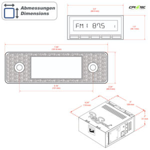 RETROSOUND RSD-BLACK DAB+ Komplett-Set ohne Radiomodul Universal Autoradio – Bild 5