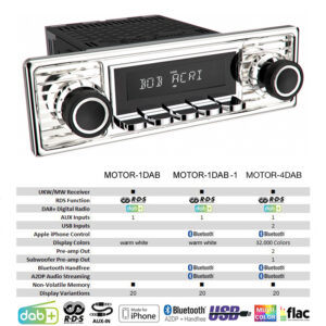 RETROSOUND Design "Chrome" DAB+ Komplett-Set mit Zubehör (ohne Radiomodul) – Bild 7
