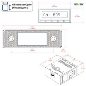 RETROSOUND RSD-TRIM DAB+ Komplett-Set ohne Radiomodul mit Zubehör Autoradio – Bild 5