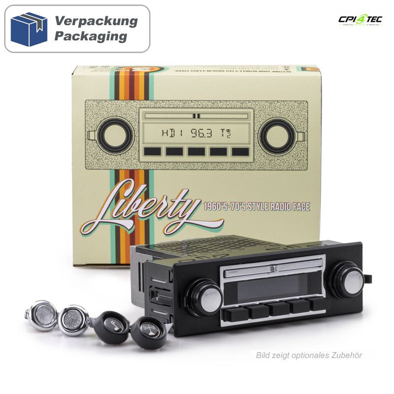 RETROSOUND FACE-LIBERTY Displayeinheit für 60er 70er Ford GM Chevrolet – Bild 4