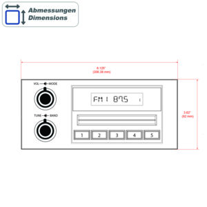 Alternative view of RETROSOUND Displayeinheit "Newport" für 1970-2000 GM/Ford und Mopar