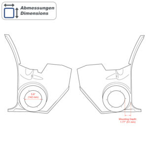 RETROSOUND Kickpanels für 1968-72 GM ohne werkseitiger Klimaanlage
