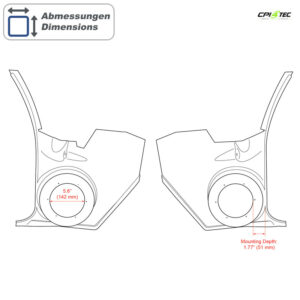 RETROSOUND KPC236872NA Kickpanels 1968-72 GM ohne Klimaanlage – Bild 2