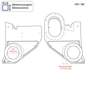 RETROSOUND KPC597385 Kickpanels Chevrolet 1973-85 ohne Lautsprecher – Bild 3