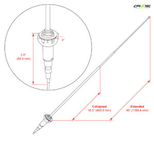RETROSOUND MM-7074-11-FC Teleskopantenne Dodge Challenger 1970-74 UKW DAB+ – Bild 3