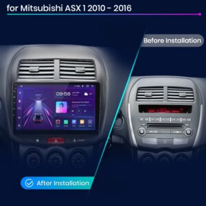 Android Autoradio für Mitsubishi ASX 1 2010-2016 10 Zoll GPS Navigation Carplay DSP Bluetooth FM Lenkradbedienung – Bild 3