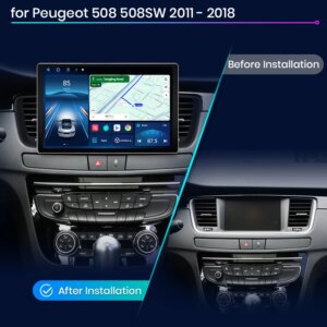 Android Autoradio für Peugeot 508 508SW 2011-2018 Multimedia Bildschirm Smart Systeme DSP SW BT GPS – Bild 3
